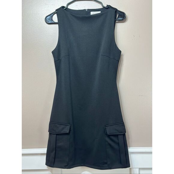 NWOT HOBBS London Little Black Front Pocket Sleeveless Mini Dress 2US - Picture 2 of 11